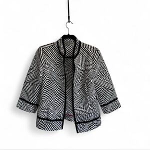 Chico's Zebra Print Jacket in Black and White